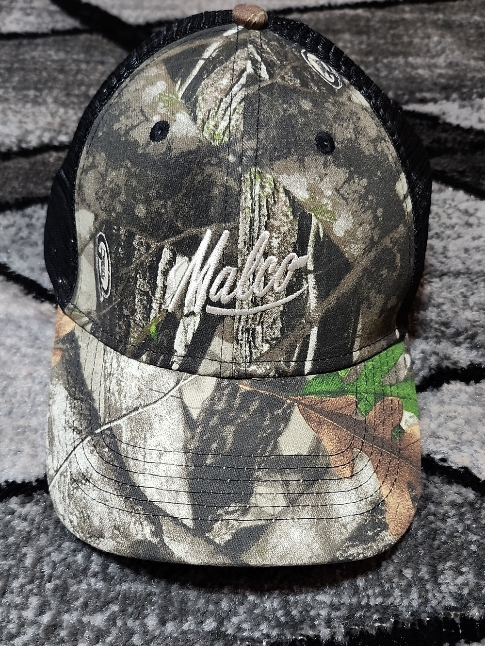 2012 MALCO EMBROIDERED NEXT CAMO BLACK MESH SNAPBACK TRUCKER HAT